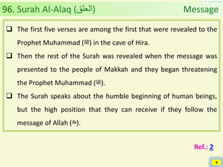Al Quran (Chapter 96): Surah Al-Alaq [Blood Clot], Surah Ikra [Read] | PDF