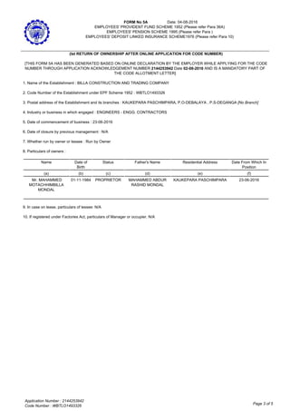 PF REGISTRATION | PDF