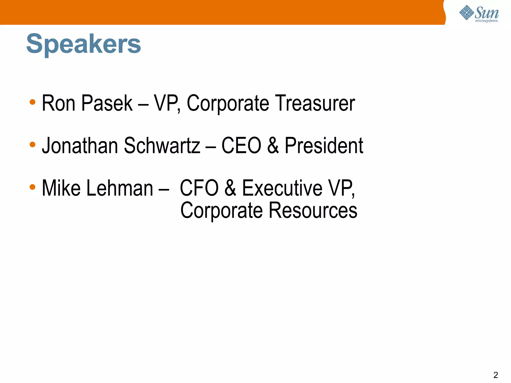 Sun microsystems Q2 2009 earnings releases