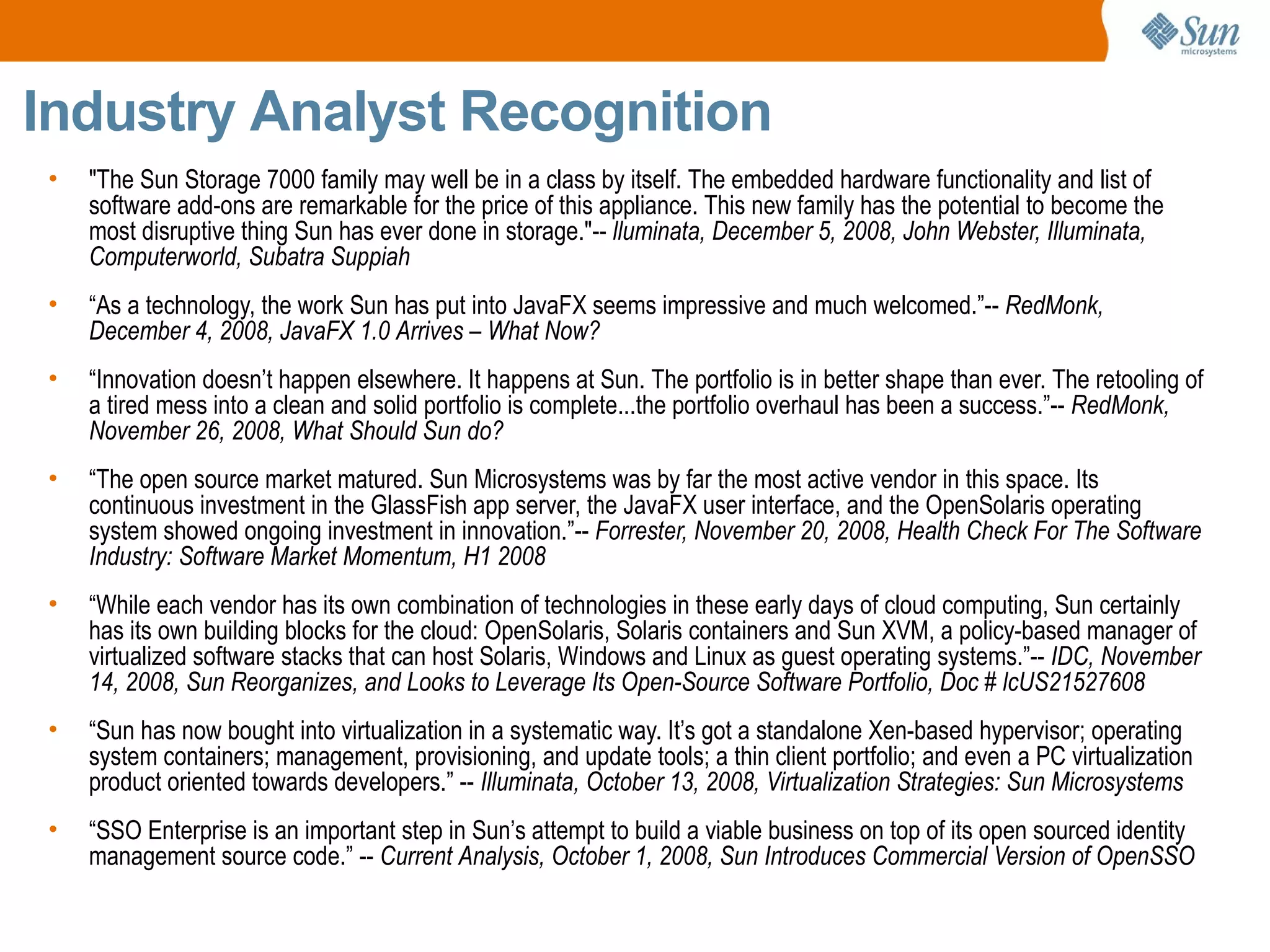 Sun microsystems Q2 2009 earnings releases