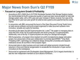 Sun microsystems Q2 2009 earnings releases