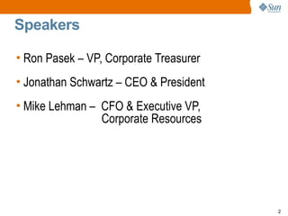 Sun microsystems Q2 2009 earnings releases