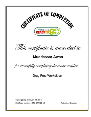 drug free workshop