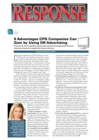 150901_Response Magazine_5 Advantages CPG Companies Gain with DR