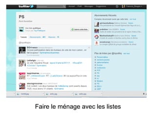 Faire le ménage avec les listes