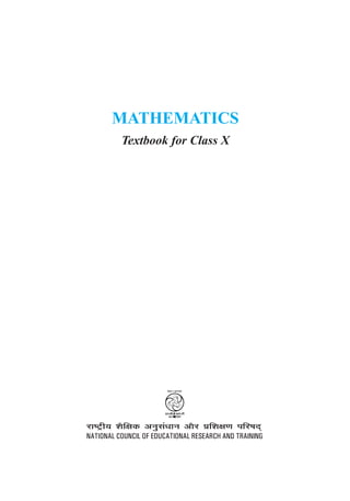 MATHEMATICS
Textbook for Class X
 