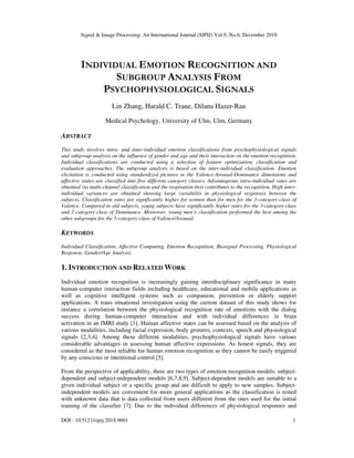Individual Emotion Recognition and Subgroup Analysis from ...