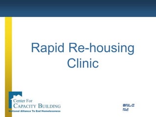 Rapid Re-housing Clinic ONLINE 