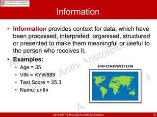 9626 GCE AS Information Technology Chapter 1 | PDF