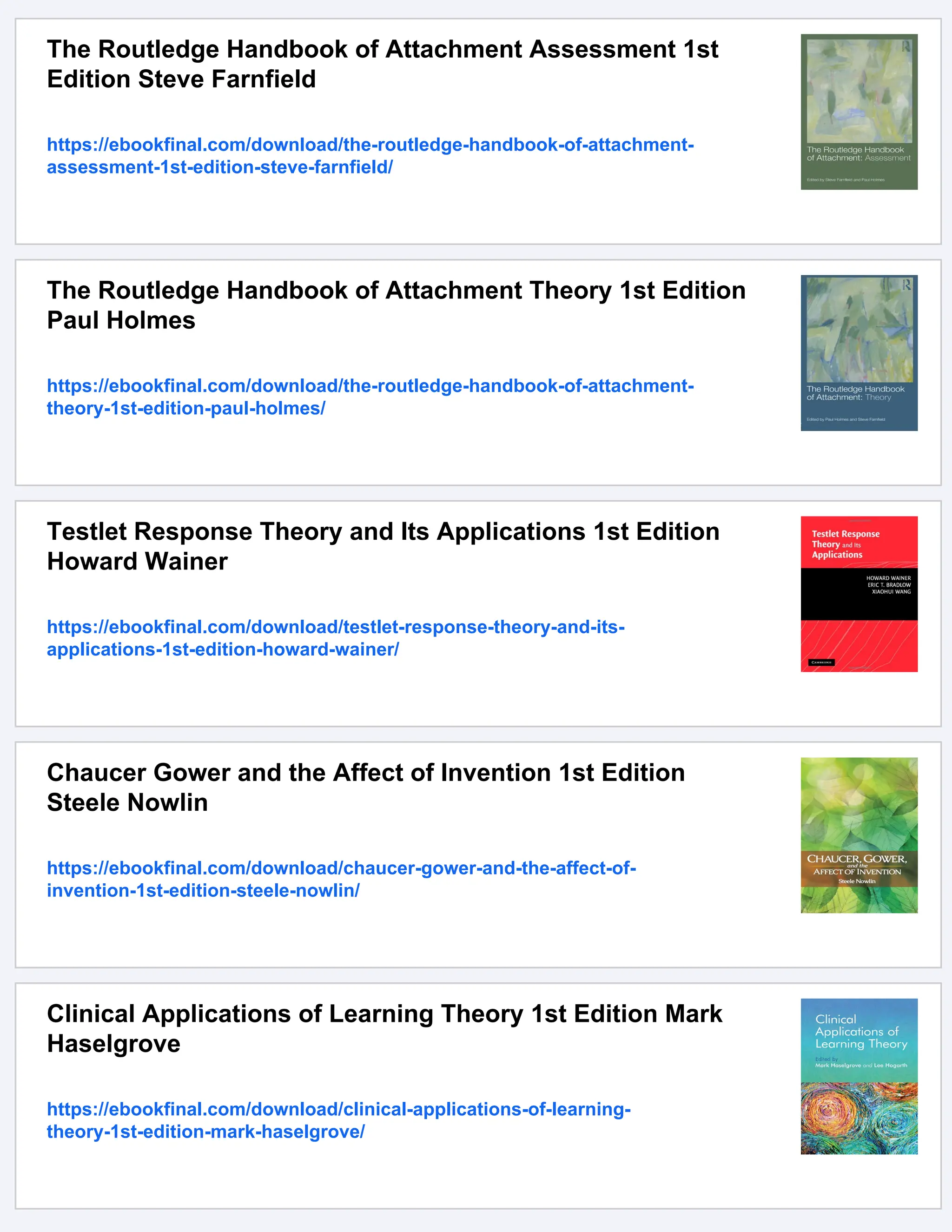 Clinical Applications of the Adult Attachment Interview 1st Edition ...