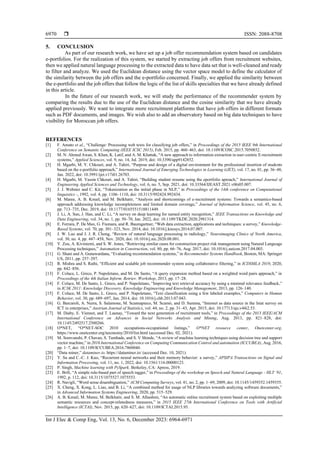 Building a recommendation system based on the job offers extracted from ...