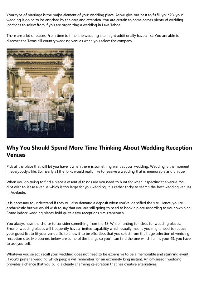 Why You Should Focus On Improving Places To Have A Wedding Reception