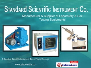 Manufacturer & Supplier of Laboratory & Soil  Testing Equipments 