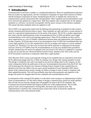 HDL Implementation of CCSDS Standards by Jonatan Brodin Final Version | PDF