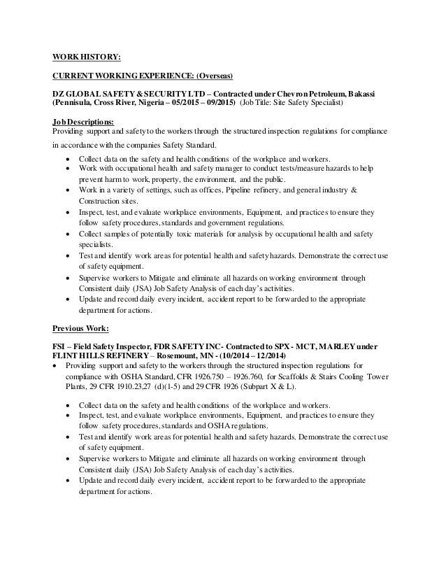 master degree resumes