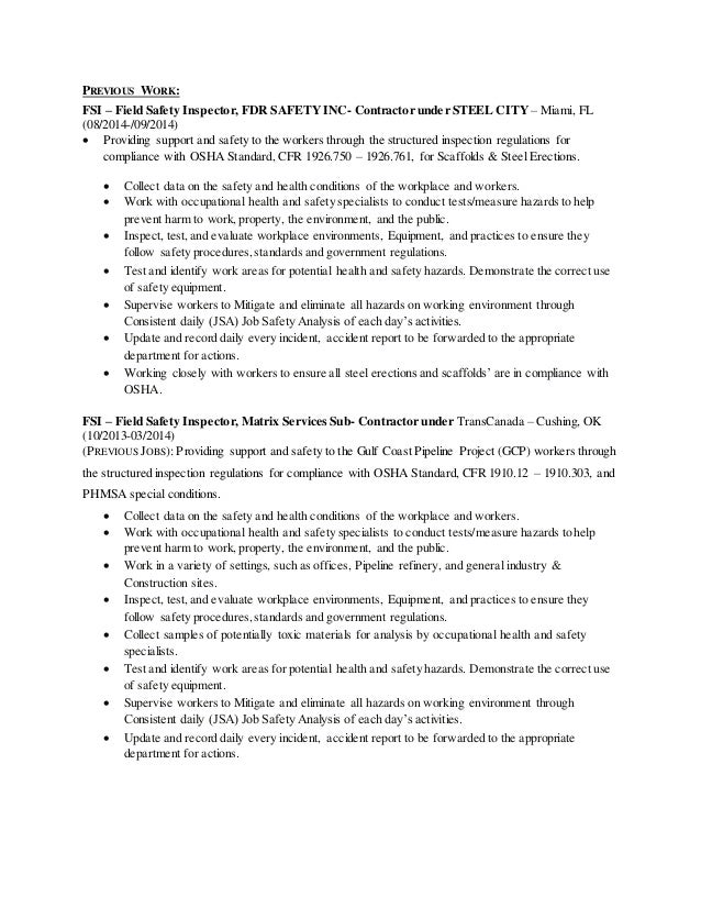 Resume fire safety phd