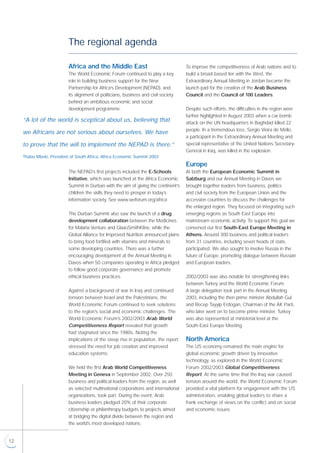 world economic forum Annual Report 2002/2003 | PDF