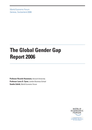 Global Gender Gap Report 2006
