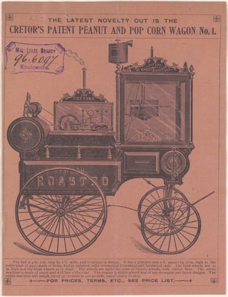 Application for a Popcorn and Peanut Wagon, 1896