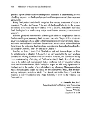 Rheology Of Fluid And Semisolid Foods Principles And Applications Food ...