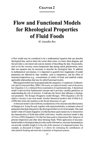 Rheology Of Fluid And Semisolid Foods Principles And Applications Food ...