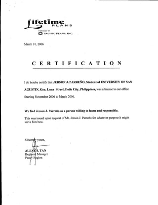 OJT Certification