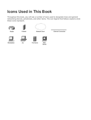 • Table of Contents
• Index
Web Security Field Guide
BySteve Kalman
Publisher: Cisco Press
Pub Date: November 08, 2002
ISBN: 1-58705-092-7
Pages: 608
Hands-on techniques for securing Windows(r) servers, browsers, and network communications.
Create effective security policies and establish rules for operating in and maintaining a
security- conscious environment
Learn how to harden Windows multi-user platforms, including NT, 2000, and XP
Understand secure installation options for Windows web servers and how to enhance
security on existing web and FTP server installations
Improve security at the end user's workstation, including web browsers, desktops, and
laptops
Evaluate the pros and cons of installing a certificate server and becoming your own
Certification Authority
Learn the Cisco PIX Firewall and Cisco IOS Firewall architecture and how to apply Cisco
standard and extended access lists
Discover ways to test the current state of security and keep it up to date
Learn to engage end users as part of the overall network security solution
While the Internet has transformed and improved the way we do business, this vast network and
its associated technologies have opened the door to an increasing number of security threats.
The challenge for successful, public web sites is to encourage access to the site while eliminating
undesirable or malicious traffic and to provide sufficient levels of security without constraining
performance or scalability. The more reliant organizations become on the Internet to perform
daily jobs or conduct transactions, the greater the impact a breach of network security has. Just
as Cisco Systems has been an innovator in using the Internet to conduct business, so too is it a
market leader in the development and sale of products and technologies that protect data
traveling across the Internet. Yet a network security solution is only as strong as its weakest
link. Network attacks can occur at any point, including the network connection, the firewall, the
web server, or the client. Hardening the defenses at all these points is key to creating an
effective, all-encompassing network security solution.
Icons Used in This Book
Throughout this book, you will see a number of icons used to designate Cisco and general
networking devices, peripherals, and other items. The icon legend that follows explains what
these icons represent.
 