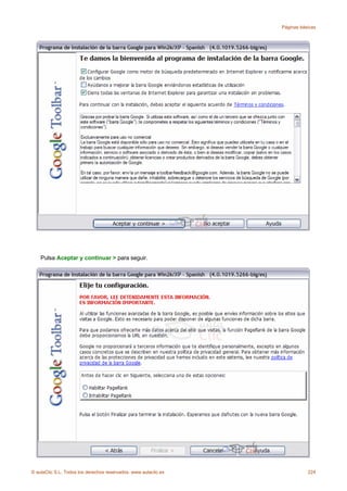 Páginas básicas




    Pulsa Aceptar y continuar > para seguir.




© aulaClic S.L. Todos los derechos reservados. www.aulaclic.es              224
 
