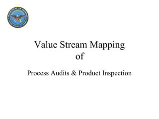 Value Stream Mapping
of
Process Audits & Product Inspection
 
