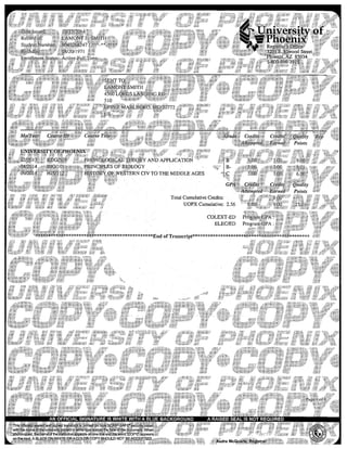 LaMont Smith Official Transcripts | PDF