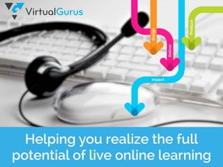 Helping you realize the full
potential of live online learning
 