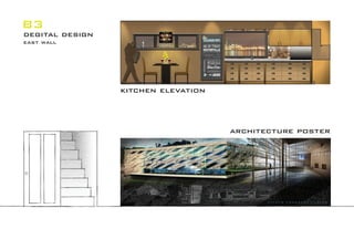 B3
degital design
east wall
kitchen elevation
architecture poster
 
