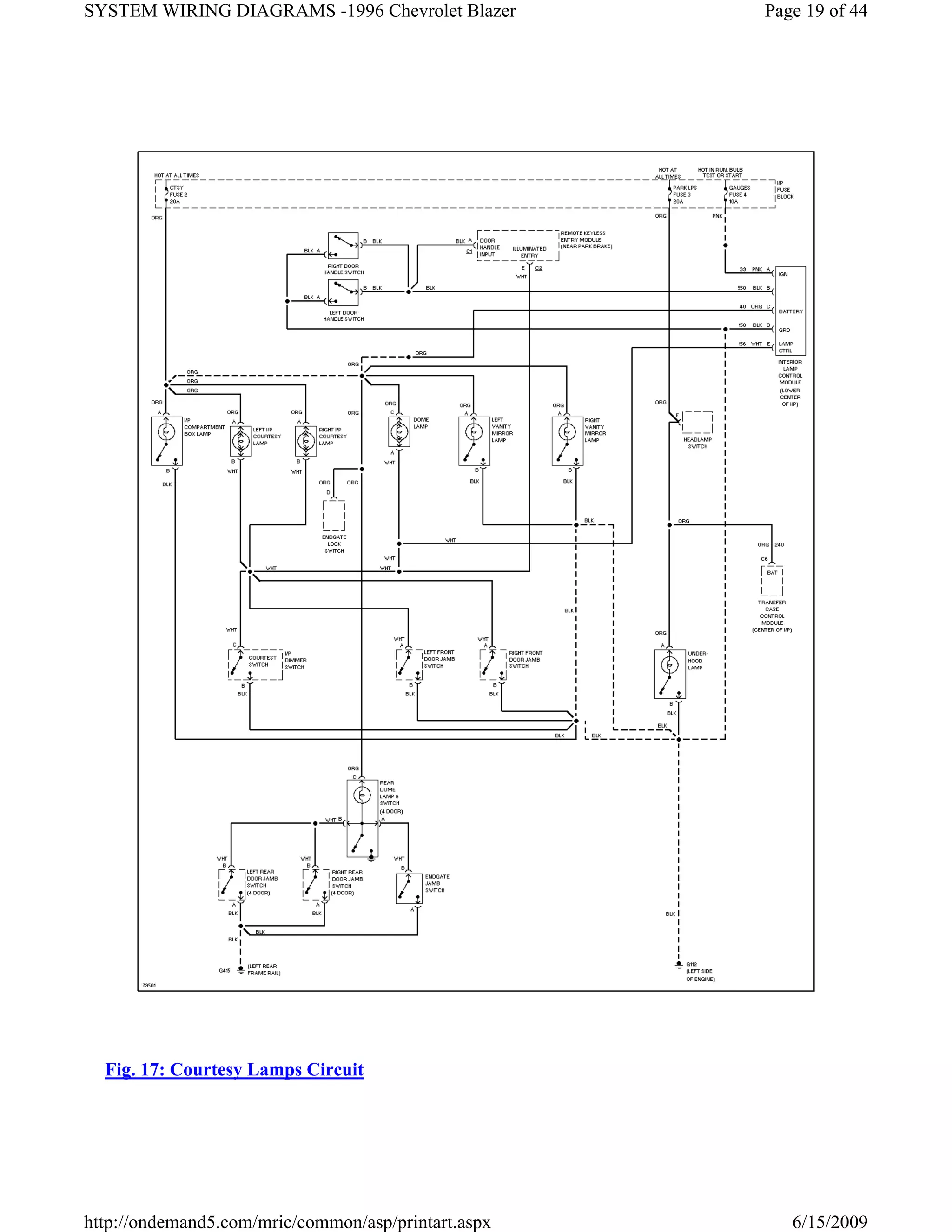 96 blazer all wiring diagrams PDF
