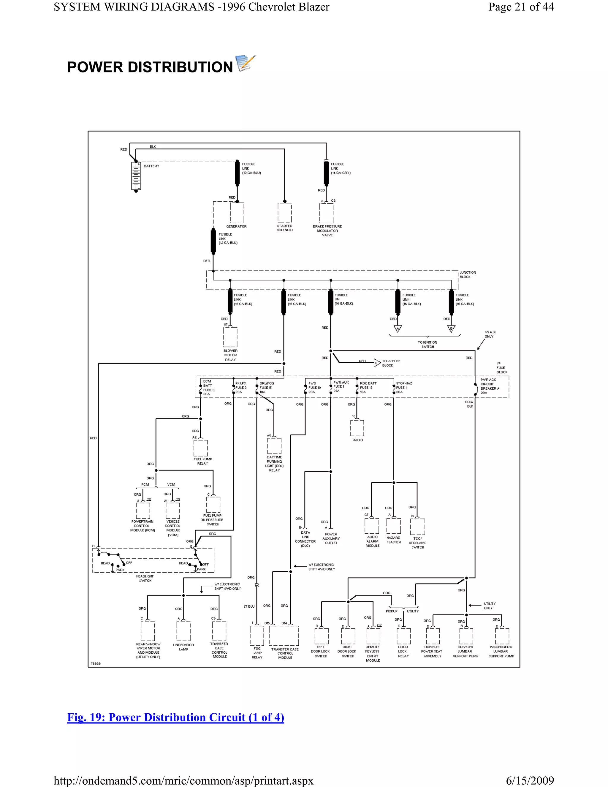 96 blazer all wiring diagrams PDF