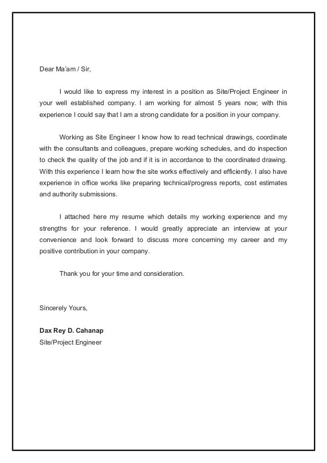 dear sir or ma am cover letter