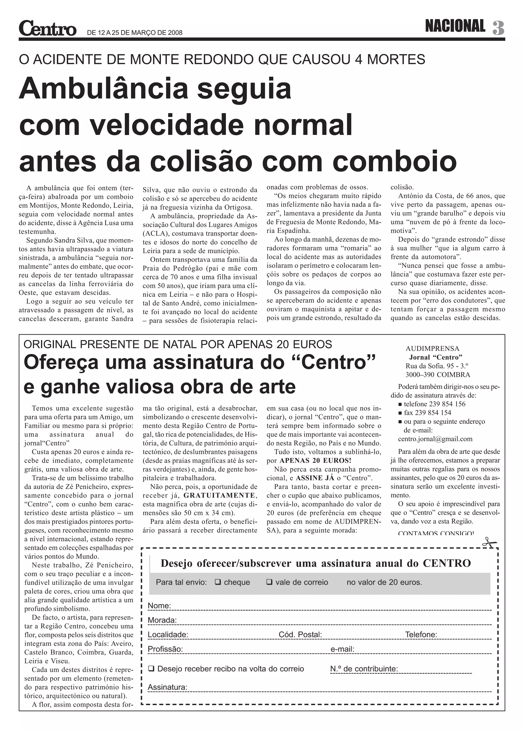 O Centro - n.º 46 – 12.03.2008