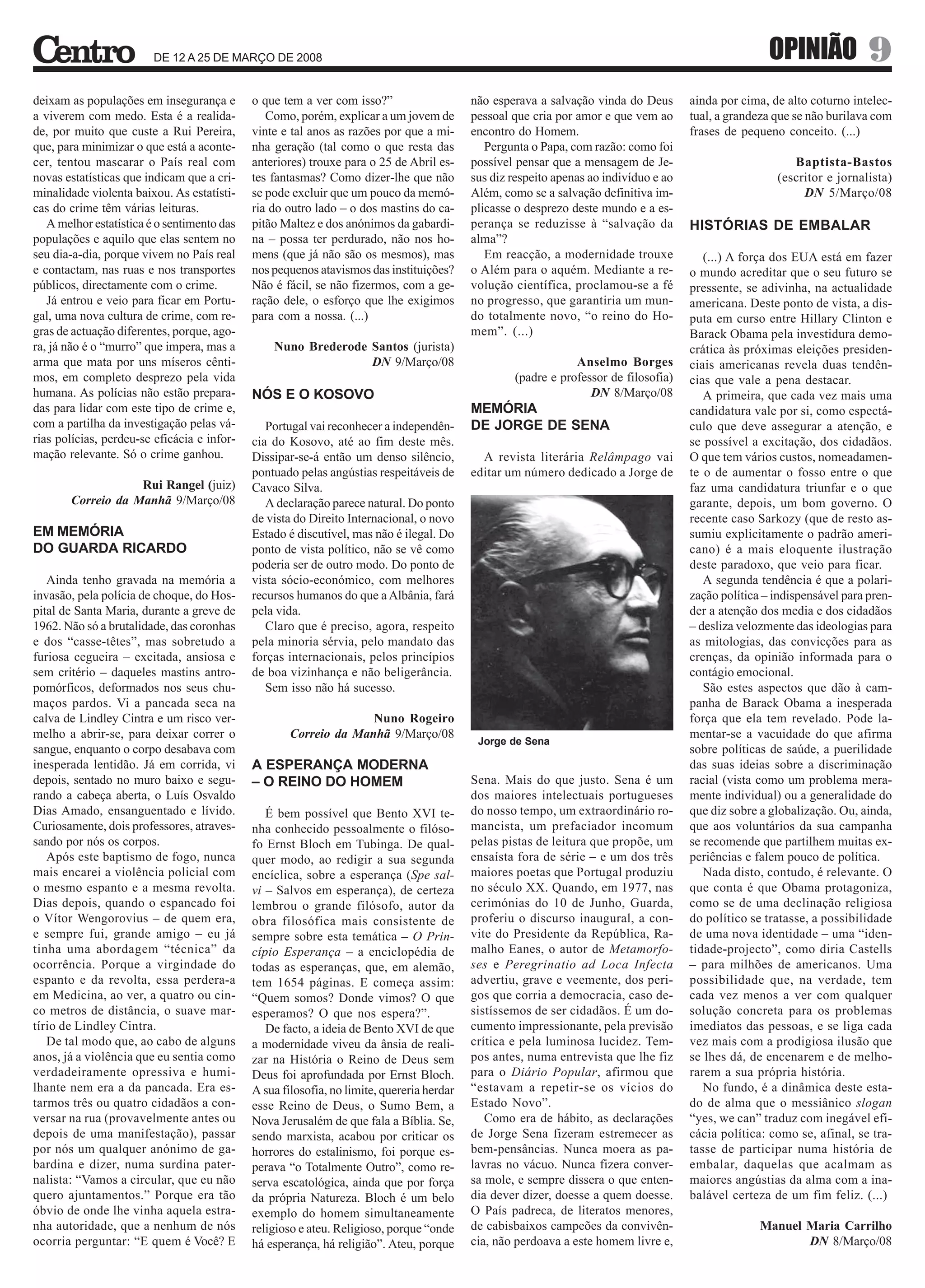 O Centro - n.º 46 – 12.03.2008