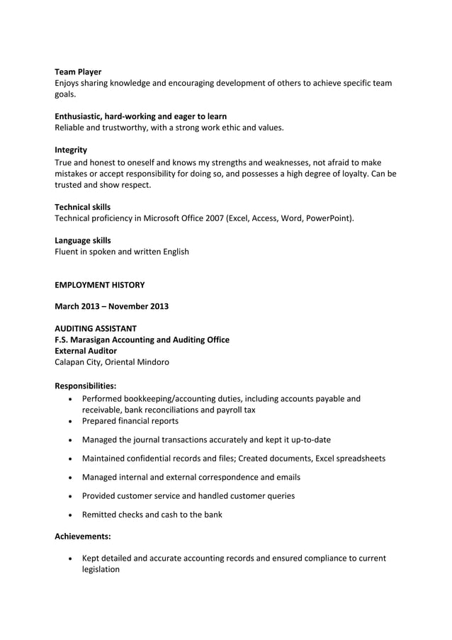 Updated Era Kristhel Resume | DOC | Business Accounting & Finance ...