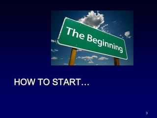 HOW TO START…
3
 