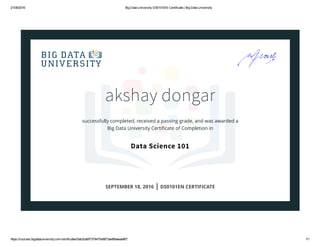 Ndata University Big Data University DS0101EN Certificate _ Big Data University | PDF