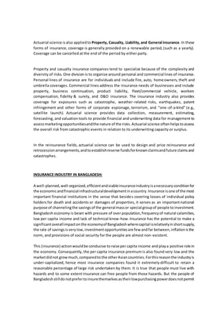 The importance of Insurance and Actuarial Science education in our ...