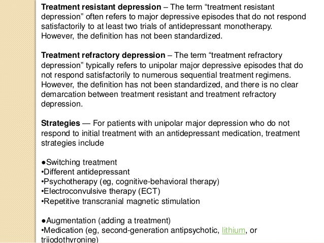 Resistant Depression
