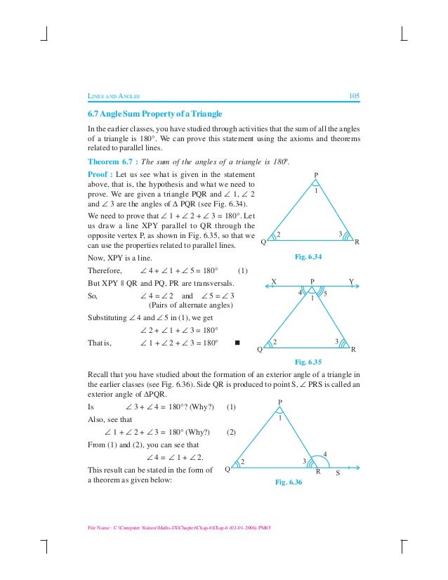 exterior angle sum property of a triangle activity angle sum
