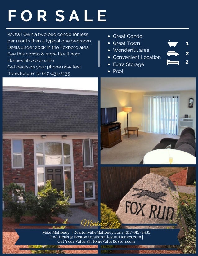 96 Main Street Foxboro MA 02035 Fox Run Condomnium