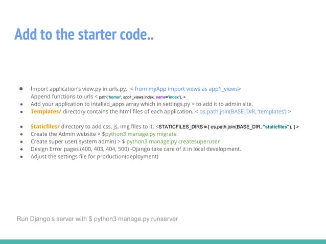Introduction to Django | PPTX | Web Design and HTML | Internet