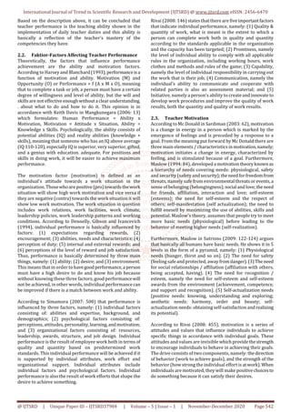 The Effect of Teacher Motivation on Teacher Performance | PDF