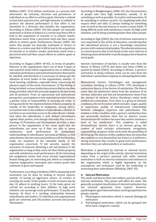 The Effect of Teacher Motivation on Teacher Performance | PDF