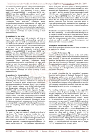 The Effect of Teacher Motivation on Teacher Performance | PDF