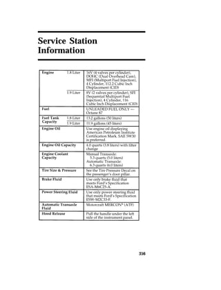 356 
Service Station 
Information 
