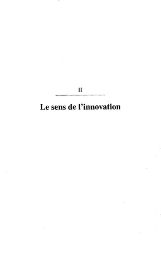 II


Le sens de I'innovation
 
